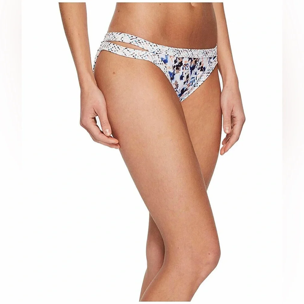 L*Space The Charlie Bikini Bottoms in Techno Garden Floral, Women’s size XL